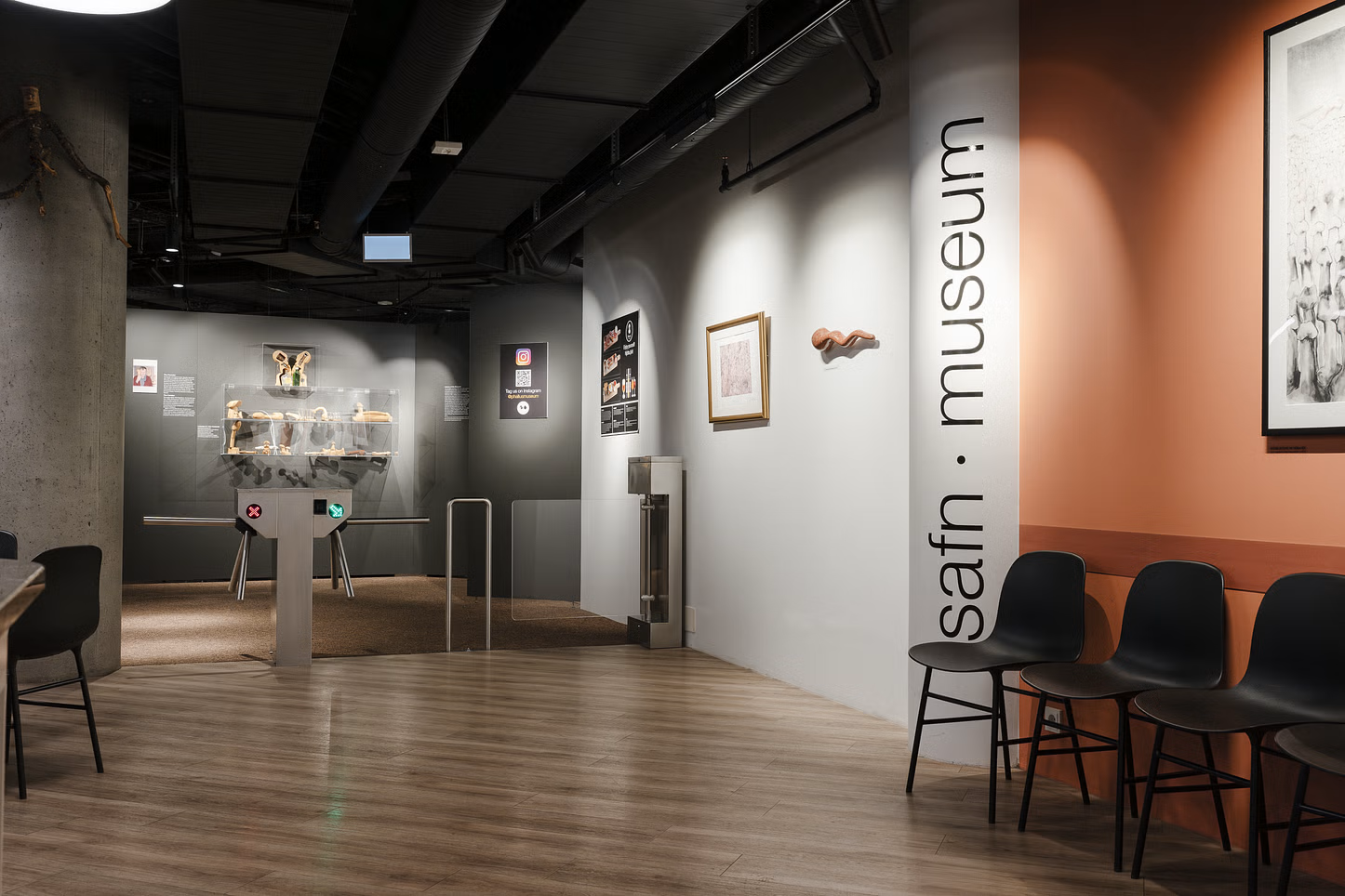 Aðgangshlið hjá Hinu íslenska reðasafni