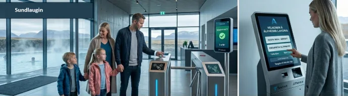 Aðgangsstýring við sundlaug