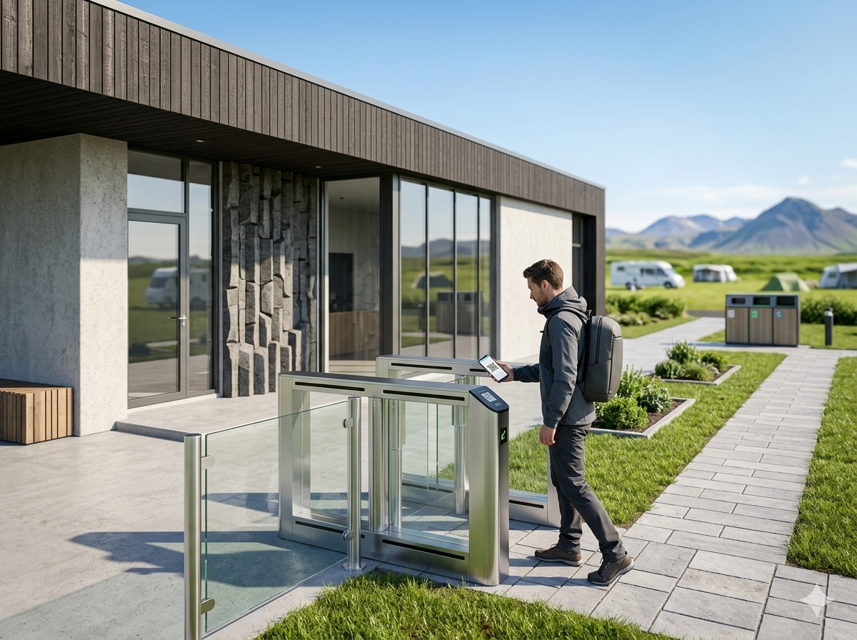 Gönguhlið fyrir þjónusturými